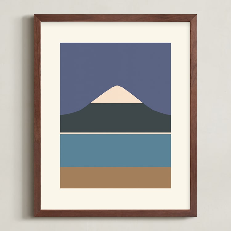 "Horizons Set 4" - Art Print in Purple Peaks by Roseanne Kenny - Framed