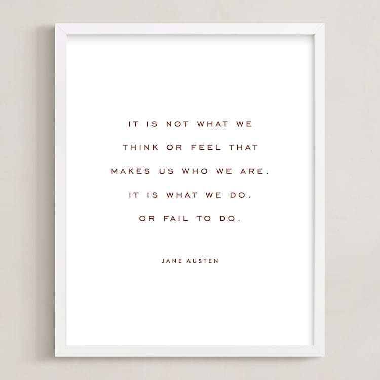 "Your Quote: Portrait Orientation Custom Print" - Custom Print in Rustique by Minted - Framed