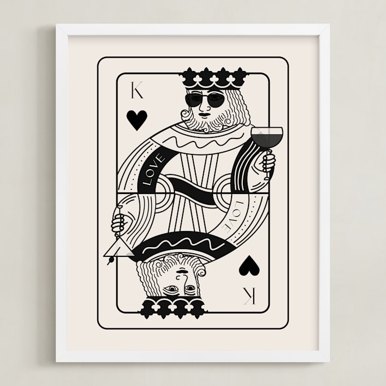 "The King: Custom Print" - Custom Print in Champagne by Jenna Holcomb - Framed