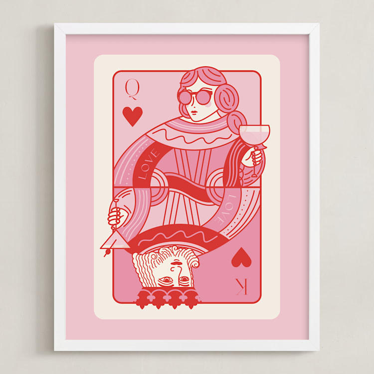"The King and Queen: Custom Print" - Custom Print in Bubblegum by Jenna Holcomb - Framed