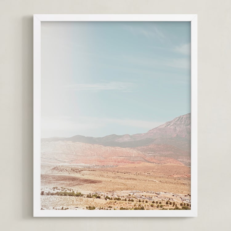 "On the Horizon No 2" - Art Print in Sky by Shawna Urban - Framed