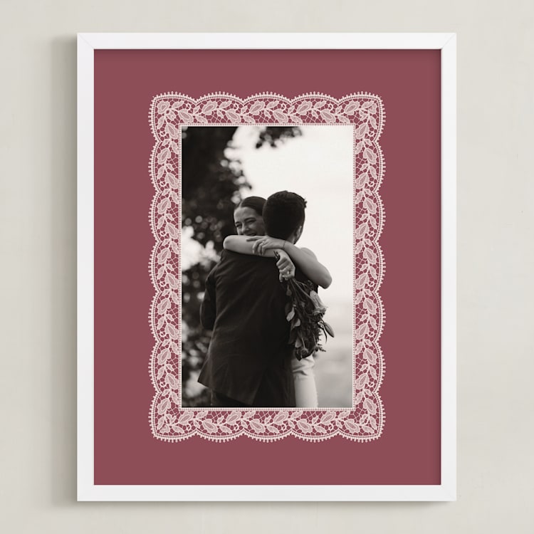 "Chantilly: Portrait" - Framed Photo in Dusty Rose by Erica Krystek - Framed