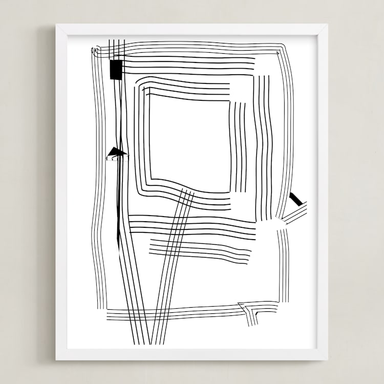 "Path of Life" - Art Print in Blackest Ink by Kisco Print Shop - Framed