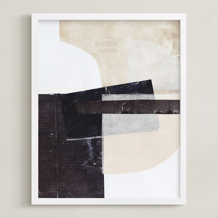 "Last Tuesday" - Art Print in Sand by Jennifer Daily - Framed