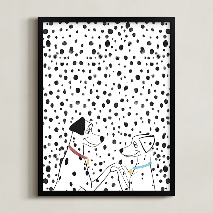 "Dalmatian Invasion" - Art Print in Spotted by Robin Ott - Framed
