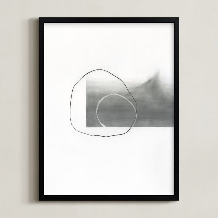"Abstract drawings I" - Art Print in White by Kirsta Benedetti - Framed