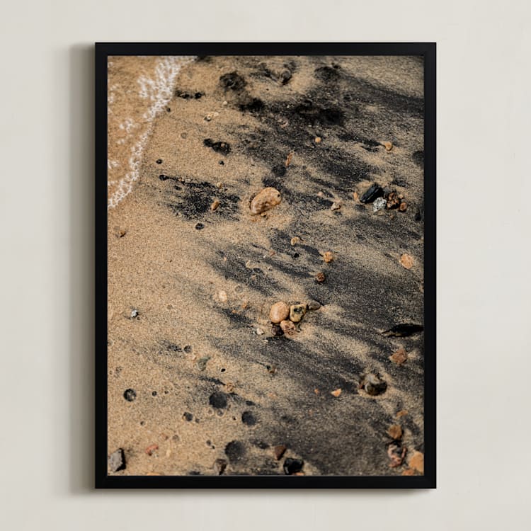 "Black Sand III" - Art Print in Onyx by Karly Rose Sahr - Framed