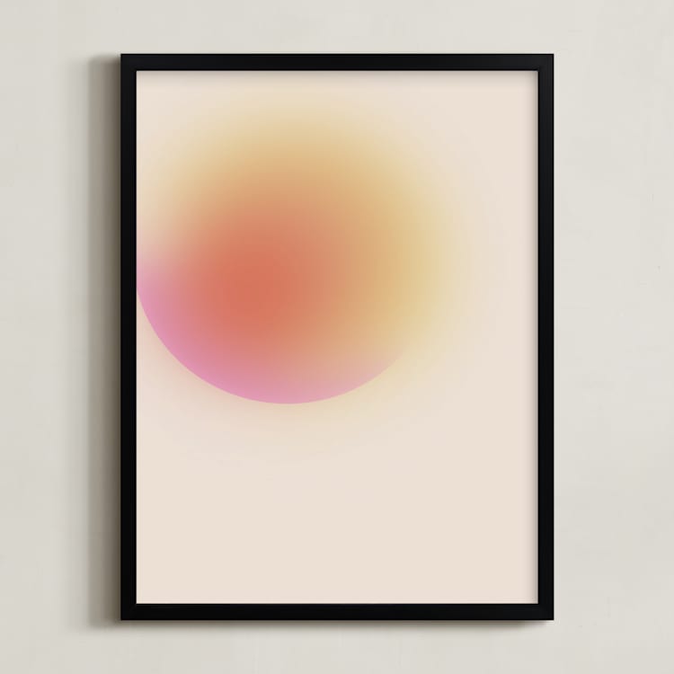 "new dawn" - Art Print in saffron by Maja Cunningham - Framed