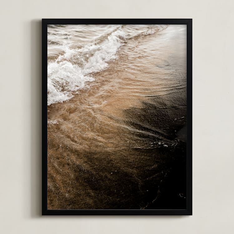 "Black Sand I" - Art Print in Onyx by Karly Rose Sahr - Framed