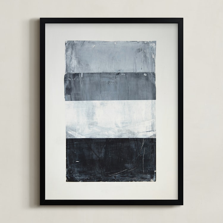 "tonality II" - Art Print in Slate by Sara Hicks Malone - Framed