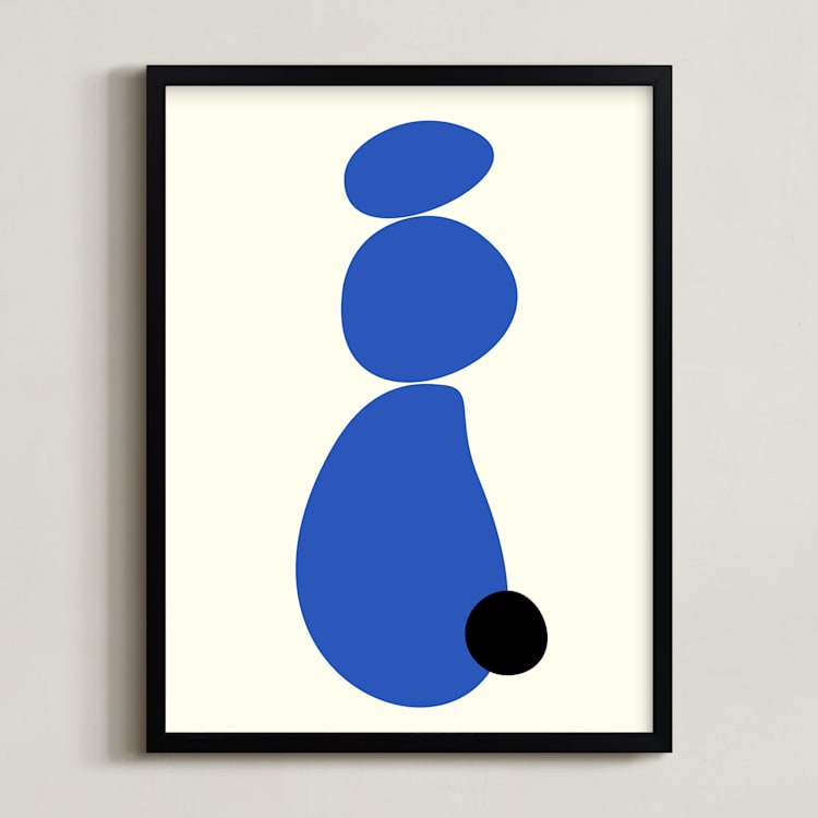 "Persevere" - Art Print in Lapis Lazuli by Beth Vassalo - Framed