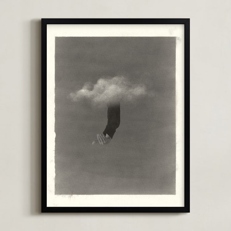 "Rene" - Art Print in Moody Grey by jinseikou - Framed