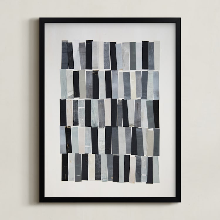 "tonality I" - Art Print in Slate by Sara Hicks Malone - Framed