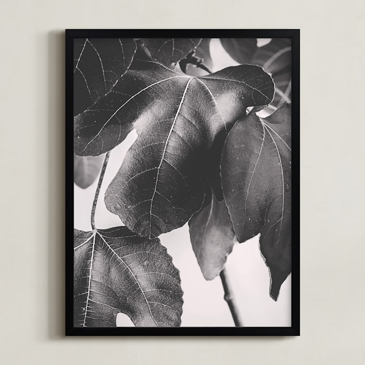 "Gather & Gaze" - Art Print in Matte Black by Alicia Youngken - Framed