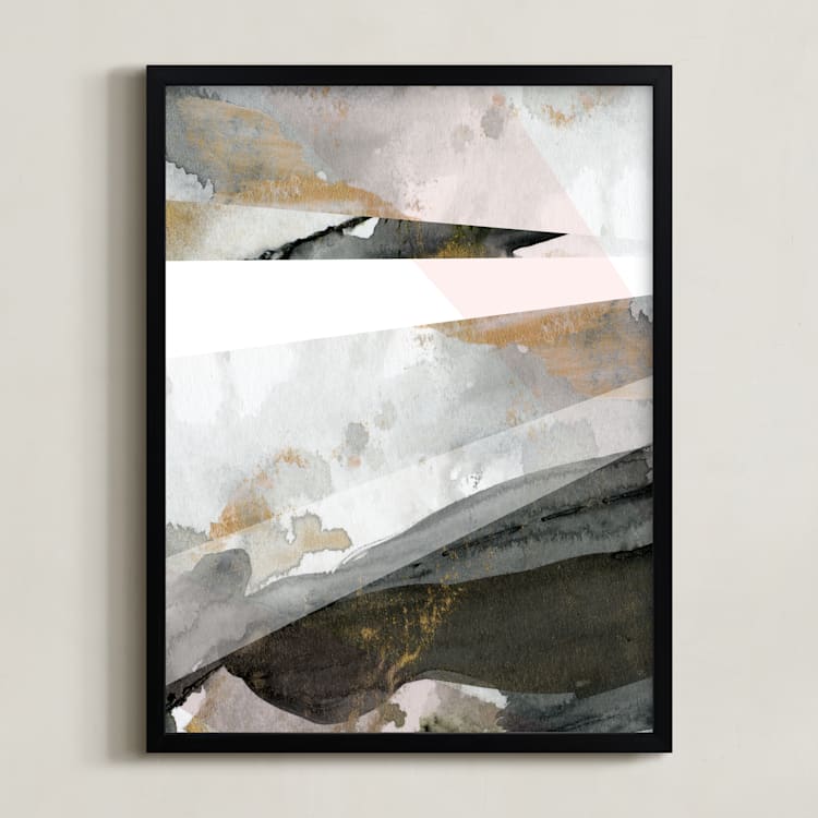 "Earthen" - Art Print in Straw by Melanie Severin - Framed