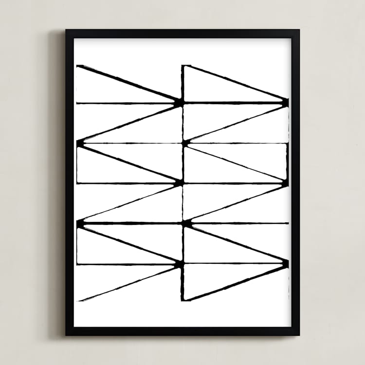 "visionary 2" - Art Print in deep black by trbdesign - Framed