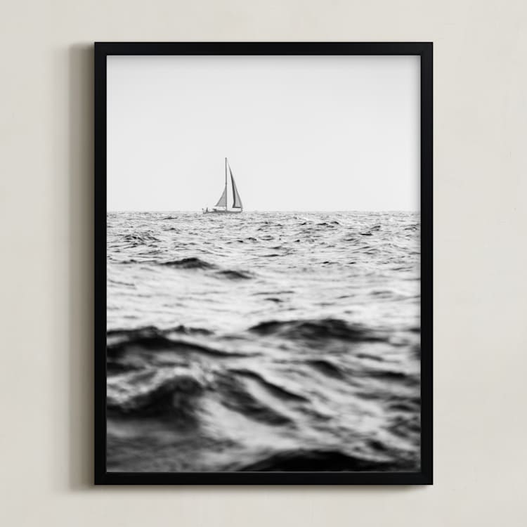 "Diverge" - Art Print in Black and White by Jessica C Nugent - Framed