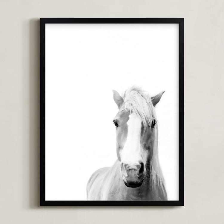 "Presence" - Art Print in Black and White by Debra Butler - Framed