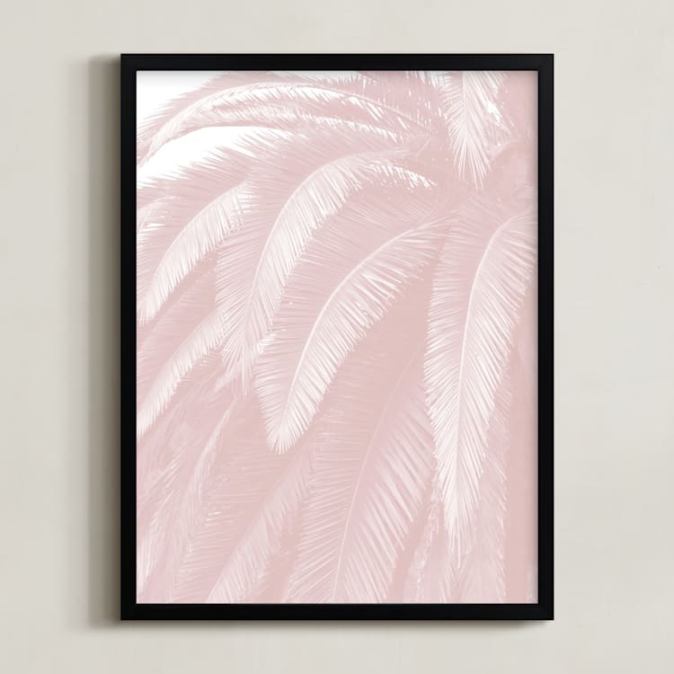 "Soft Palm Top" - Art Print in blush pink by Owl and Toad - Framed