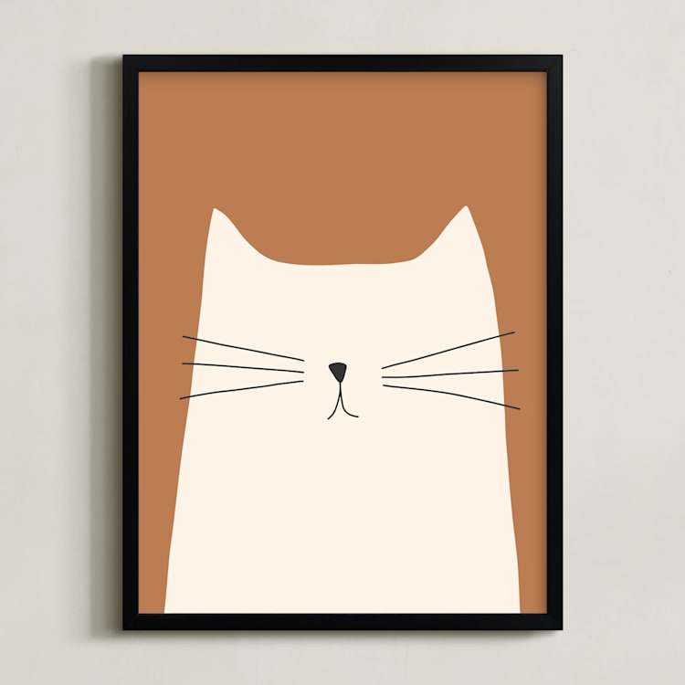 "House Cat" - Art Print in Sienna by Coit Creative - Framed