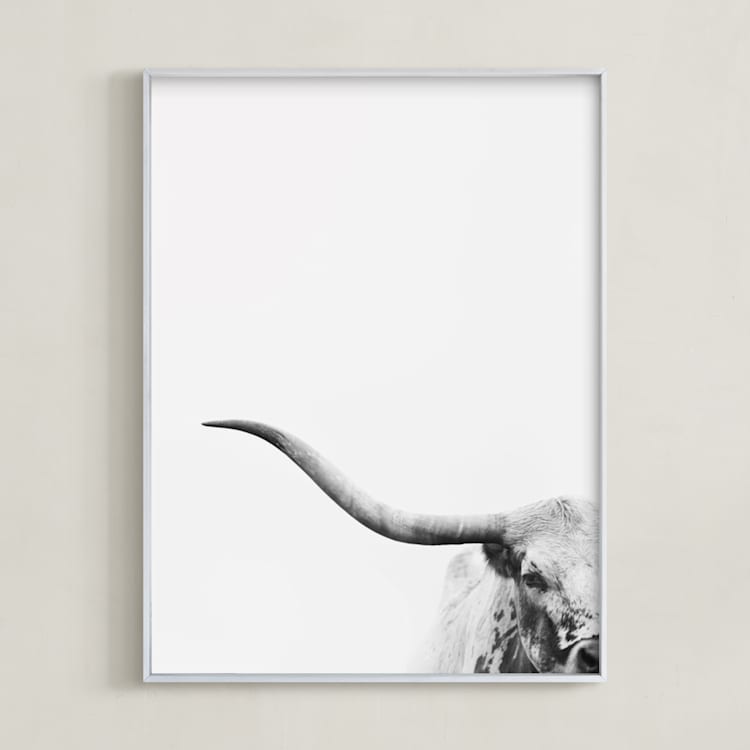 "Brandir" - Art Print in Charcoal by Amy Carroll - Framed