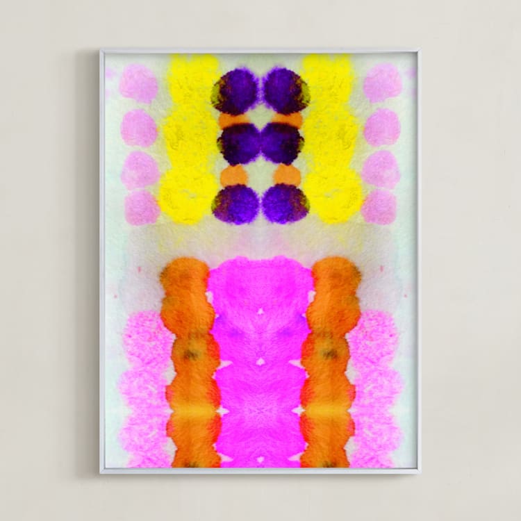 "Hot pink" - Art Print in Hot pink by HAPI ART - Framed