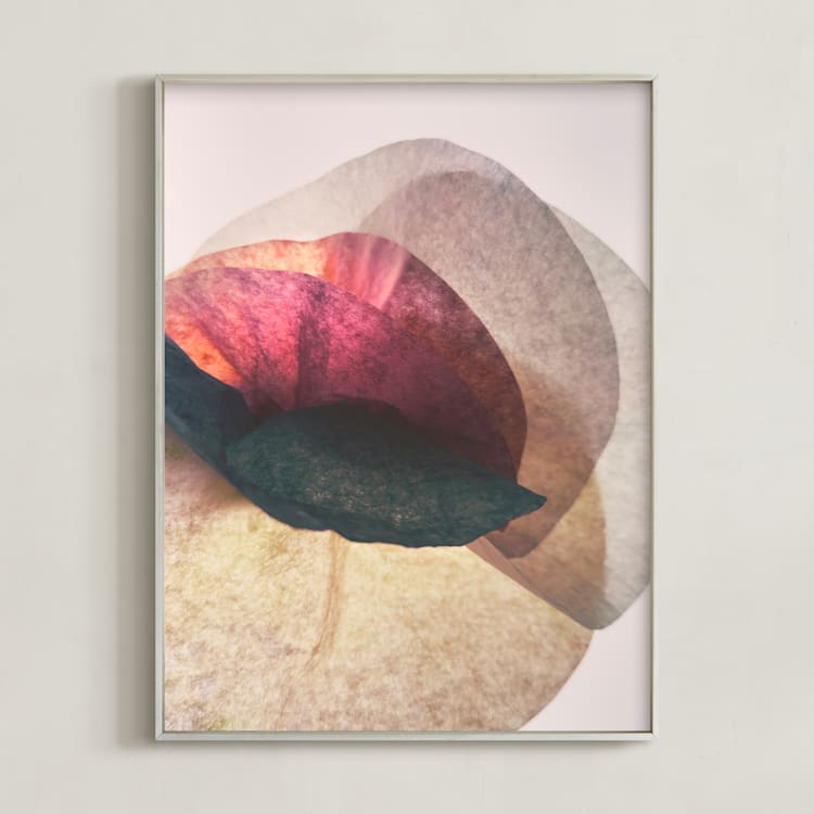"la floraison" - Art Print in Rose by Karen Kardatzke - Framed