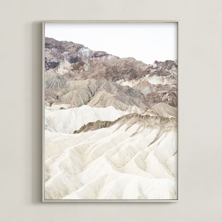 "white canyon 3" - Art Print in cream by Kamala Nahas - Framed