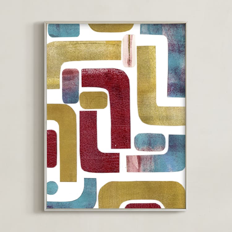 "Possibilities" - Art Print in Mustard by Bethania Lima - Framed