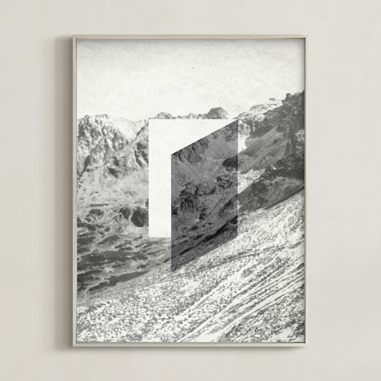 "Mountain View" - Art Print in rock by Sumak Studio - Framed