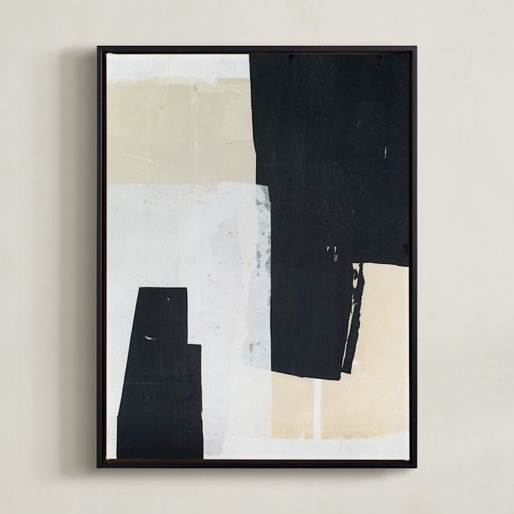 "At The Door I" - Art Print in Ebony by Jennifer Daily - Framed Canvas