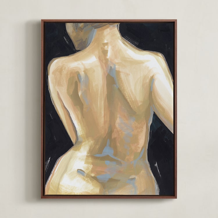 "Back It Up" - Art Print in Coal by Khara Ledonne - Framed Canvas