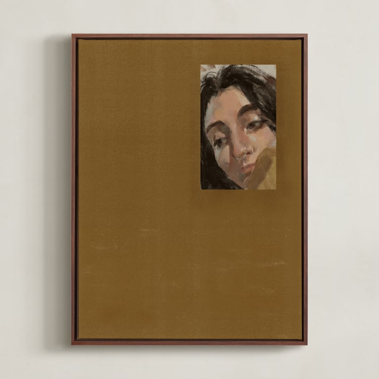"Amiga 2" - Art Print in Sand by jinseikou - Framed Canvas
