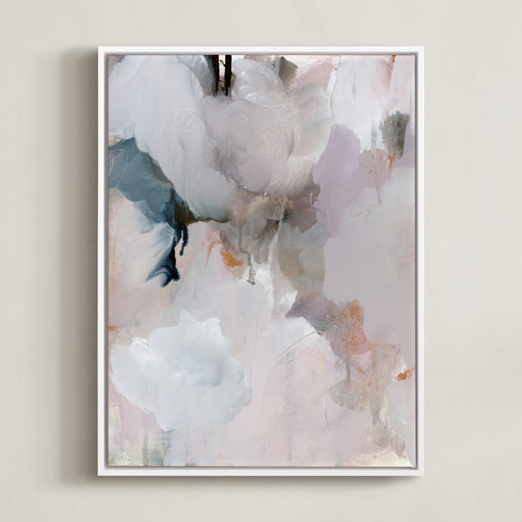 "be loved I" - Art Print in Lavender by Lindsay Megahed - Framed Canvas