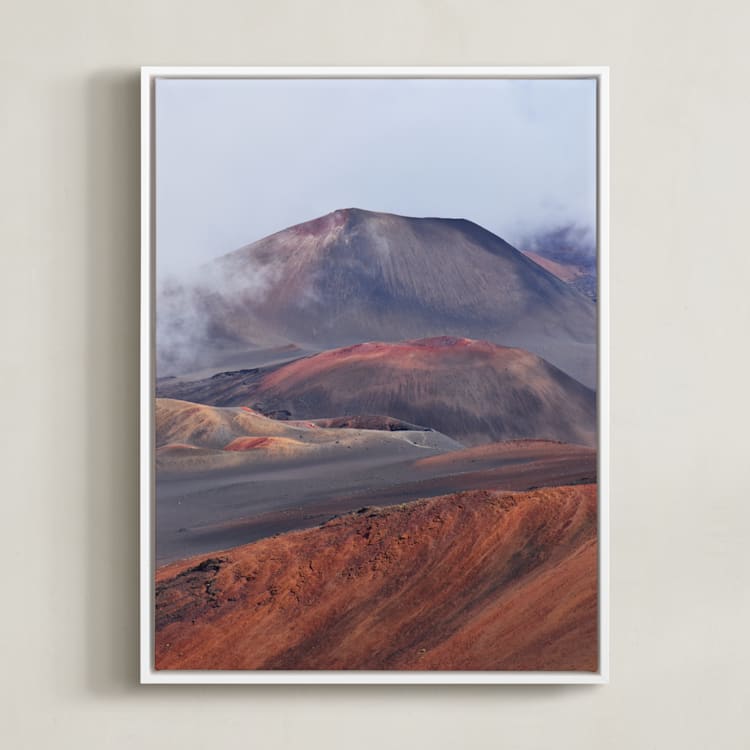 "Walking on the Moon" - Art Print in Rust by Stellax Creative - Framed Canvas