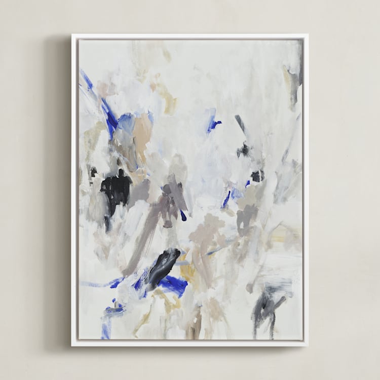 "In France II" - Art Print in creme by Svitlana Martynjuk - Framed Canvas