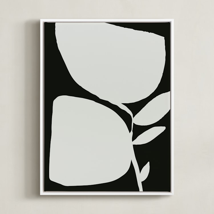 "Urban garden II" - Art Print in Noir by Creo Study - Framed Canvas