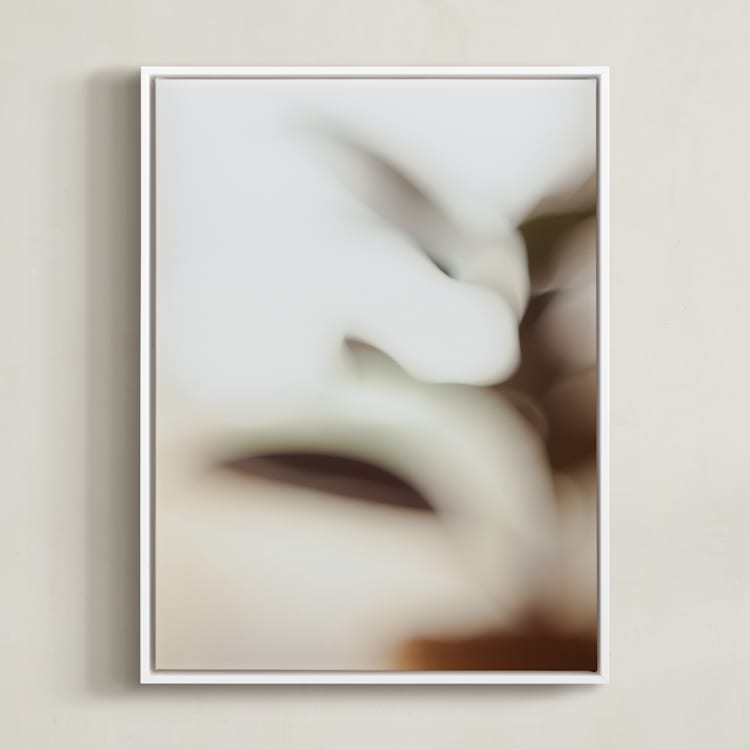 "ficus II" - Art Print in Cream by Anastasia Makarova - Framed Canvas