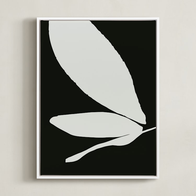"Urban garden I" - Art Print in Noir by Creo Study - Framed Canvas