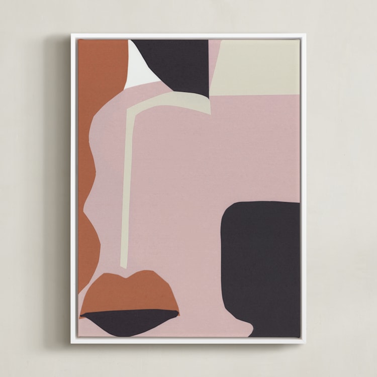"Ava 1" - Art Print in Ginger Nutmeg by cyrille gulassa - Framed Canvas