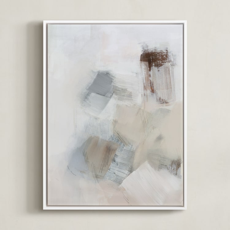 "sand of whispers" - Art Print in Sand by AlisonJerry - Framed Canvas