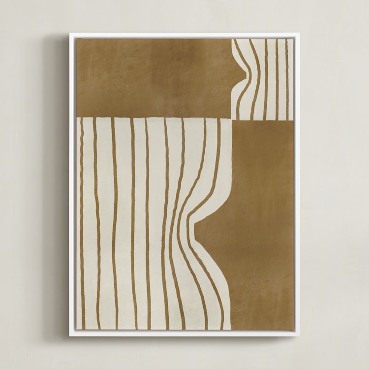 "Fiona" - Art Print in Toffee by Iveta Angelova - Framed Canvas