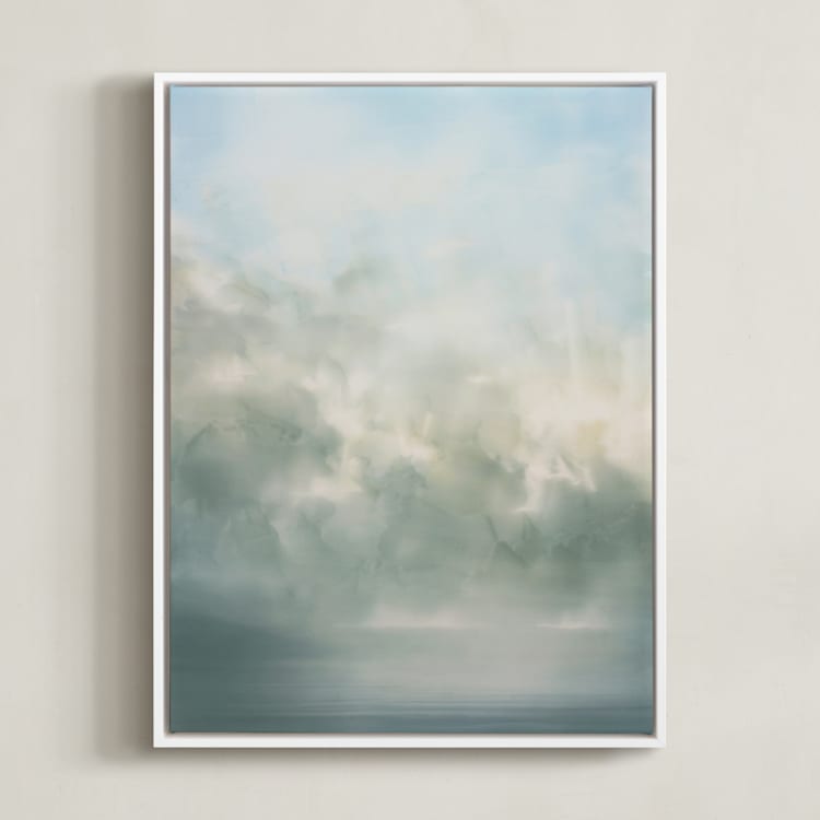 "Day Dream" - Art Print in soft mist by Brian Sostrom - Framed Canvas