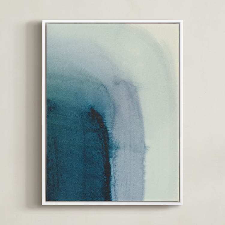 "passage 1" - Art Print in Blue agate by Nell Waters Bernegger - Framed Canvas