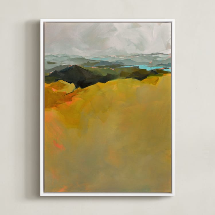 "The Bigger Picture" - Art Print in sienna by Jess Franks - Framed Canvas