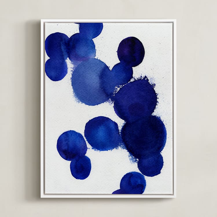 "Lula" - Art Print in Royal Blue by Parima Studio - Framed Canvas