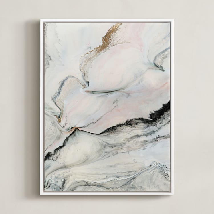 "Beneath the Layers" - Art Print in Pewter by Melanie Severin - Framed Canvas