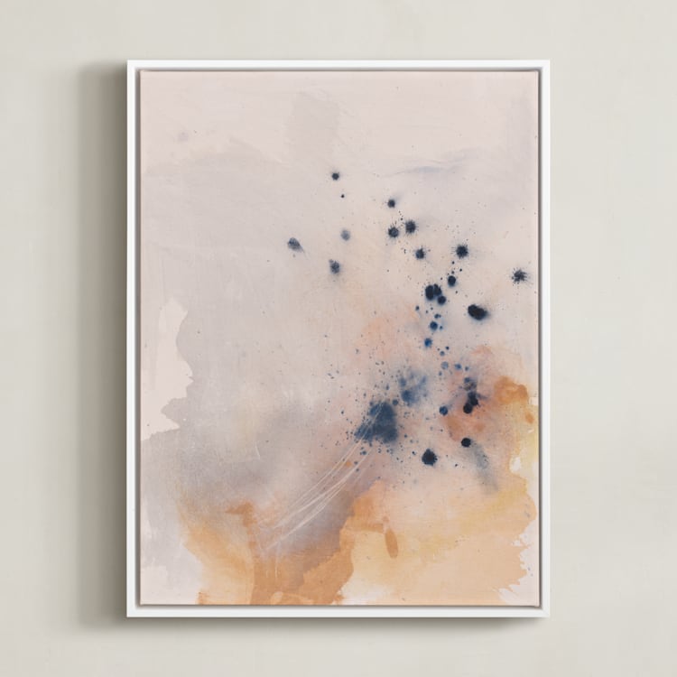 "Raw Study 1" - Art Print in Lilac Wash by Jennifer Daily - Framed Canvas