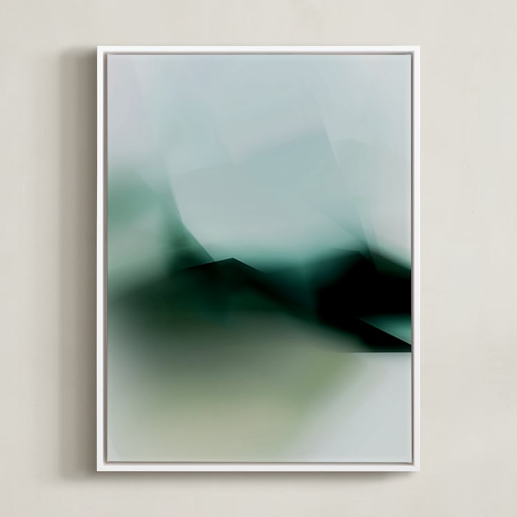"Mountain" - Art Print in Earth by lori jacobs wemple - Framed Canvas
