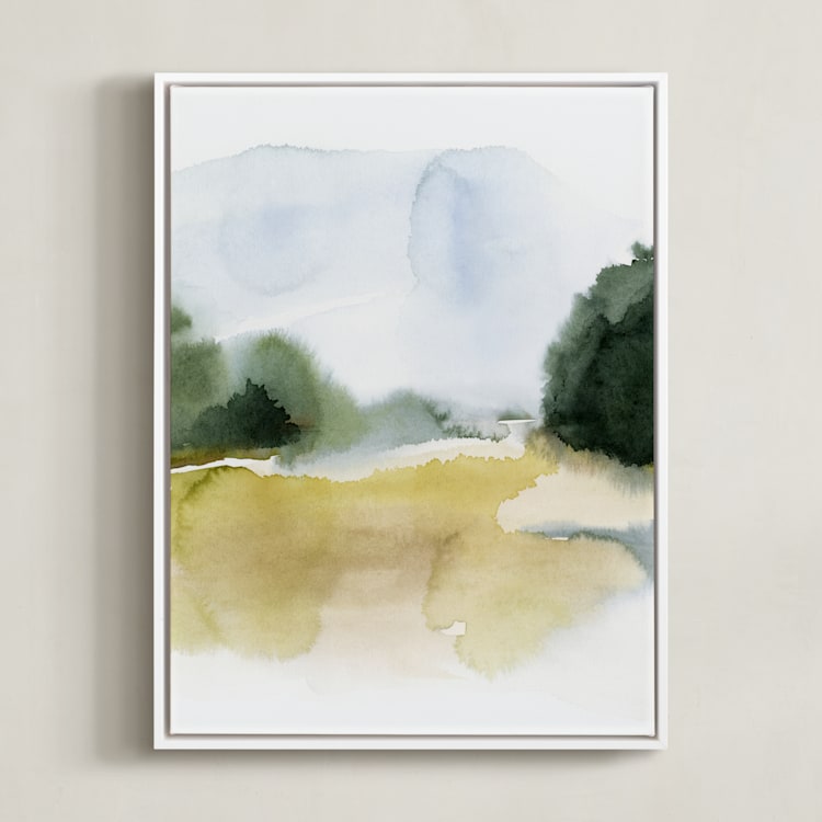 "A New Path" - Art Print in Fall by Stephanie Ryan - Framed Canvas